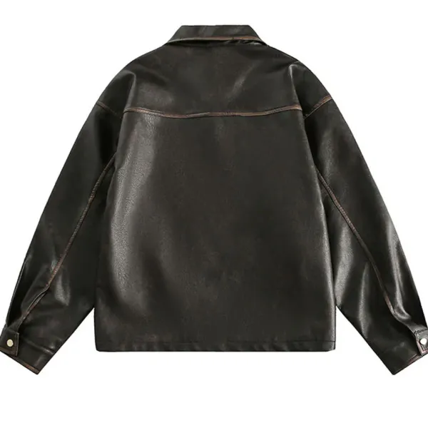 Coats & Jackets*Boogzel Clothing Butterfly Distressed Leather Jacket Brown