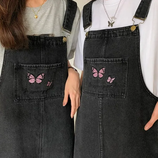 Dresses & Rompers*Boogzel Clothing Butterfly Dungaree Dress