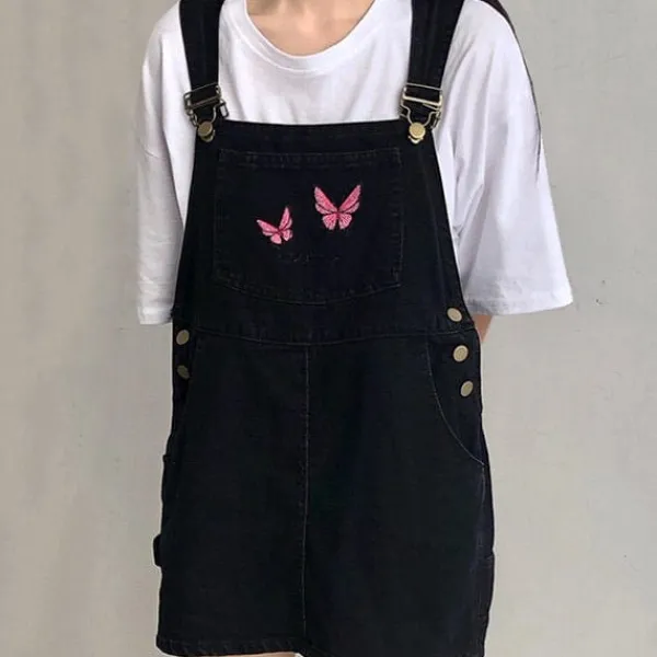 Dresses & Rompers*Boogzel Clothing Butterfly Dungaree Dress