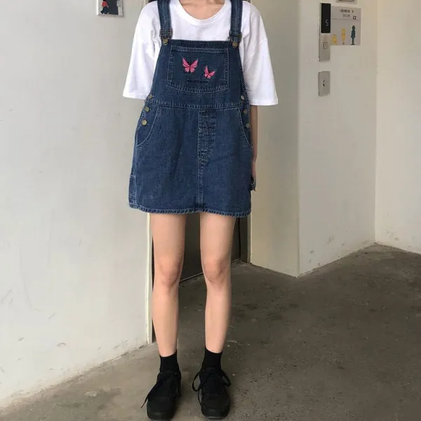 Dresses & Rompers*Boogzel Clothing Butterfly Dungaree Dress