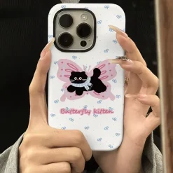 Iphone Cases*Boogzel Clothing Butterfly Kitten iPhone Case White