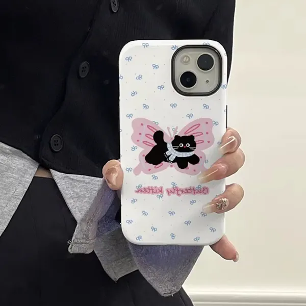 Iphone Cases*Boogzel Clothing Butterfly Kitten iPhone Case White