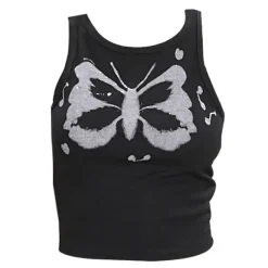 Crop Tops*Boogzel Clothing Butterfly Mini Crop Top