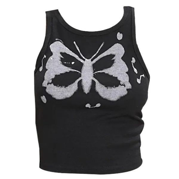 Crop Tops*Boogzel Clothing Butterfly Mini Crop Top