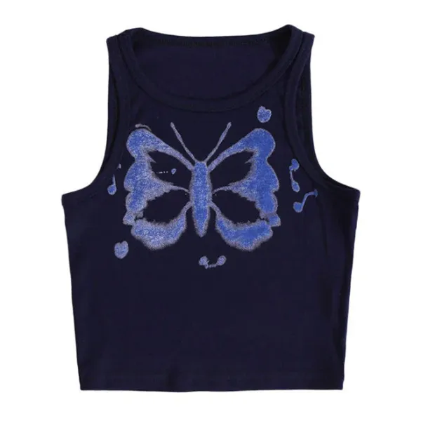 Crop Tops*Boogzel Clothing Butterfly Mini Crop Top