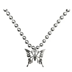 Necklaces & Chokers*Boogzel Clothing Butterfly Necklace Silver