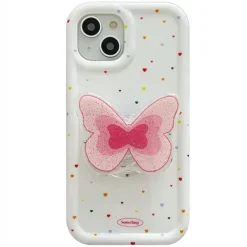 Iphone Cases*Boogzel Clothing Butterfly PopSocket iPhone Case White/pink