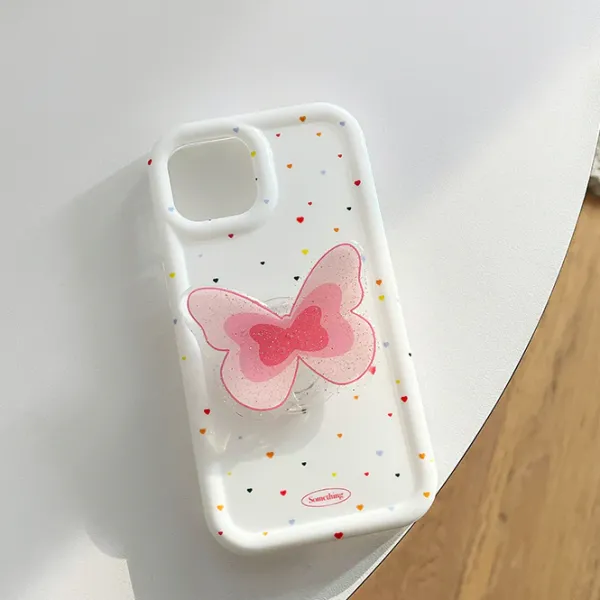 Iphone Cases*Boogzel Clothing Butterfly PopSocket iPhone Case White/pink