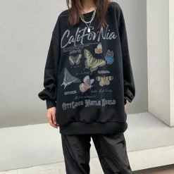 Sweatshirts*Boogzel Clothing Butterfly Print Aesthetic Sweatshirt
