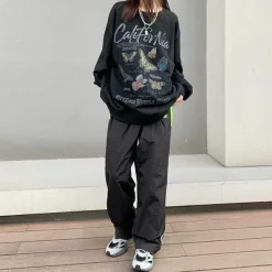 Sweatshirts*Boogzel Clothing Butterfly Print Aesthetic Sweatshirt