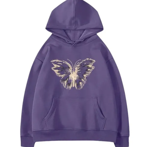 Hoodies*Boogzel Clothing Butterfly Print Aesthetic Hoodie