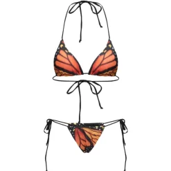 Swimwear*Boogzel Clothing Butterfly Print Bikini Set Orange
