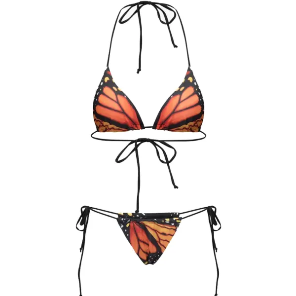 Swimwear*Boogzel Clothing Butterfly Print Bikini Set Orange