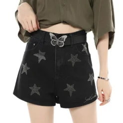 Belts & Chains*Boogzel Clothing Butterfly Rhinestone Buckle Belt