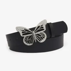 Belts & Chains*Boogzel Clothing Butterfly Rhinestone Buckle Belt