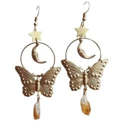 Earrings*Boogzel Clothing Butterfly Vintage Aesthetic Earrings Gold
