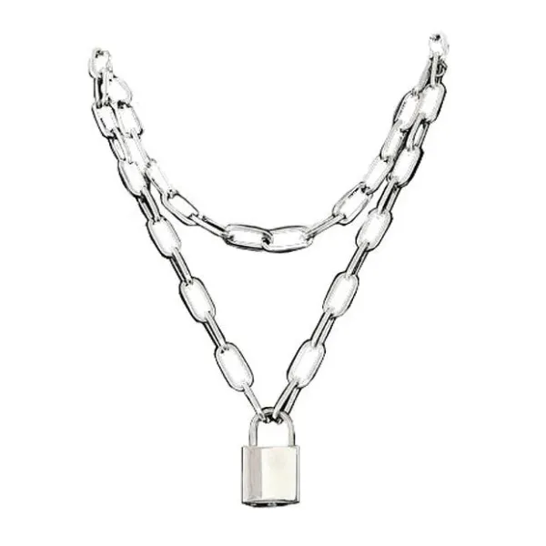 Necklaces & Chokers*Boogzel Clothing Cadet Sass Lock Necklace Silver