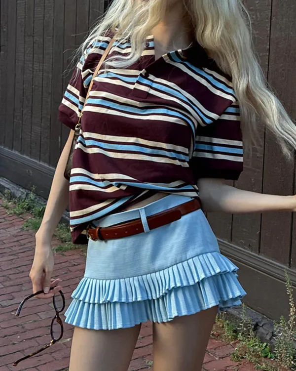Skirts*Boogzel Clothing Campus Secrets Double Layer Pleated Skirt