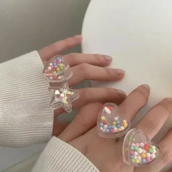 Rings*Boogzel Clothing Candy Beads Clear Rings