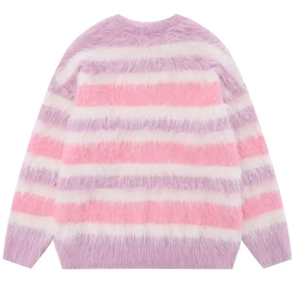 Striped Sweaters|Sweaters*Boogzel Clothing Candy Butterfly Fuzzy Sweater