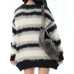 Striped Sweaters|Sweaters*Boogzel Clothing Candy Butterfly Fuzzy Sweater