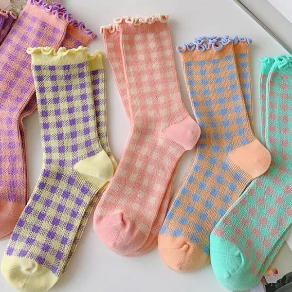 Socks*Boogzel Clothing Candy Fairy Plaid Socks