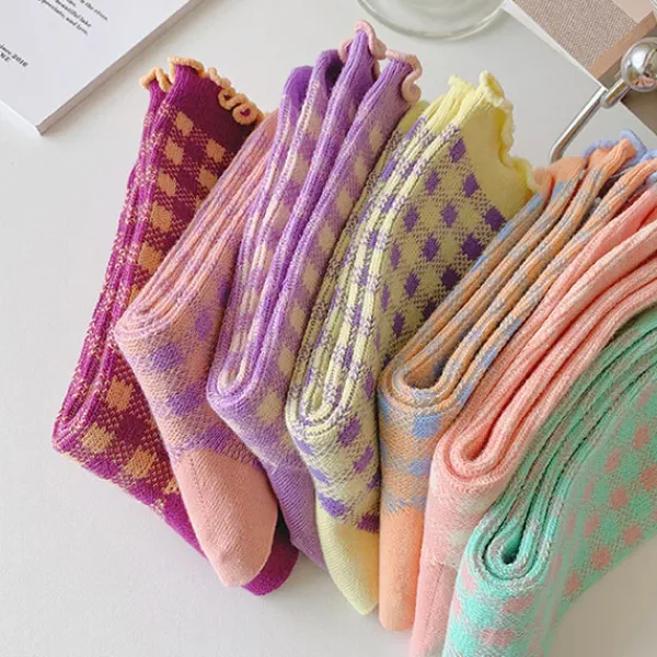 Socks*Boogzel Clothing Candy Fairy Plaid Socks
