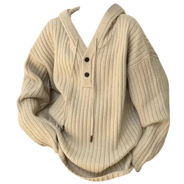 Sweaters|Hoodies*Boogzel Clothing Caramel Latte Knit Hoodie Beige