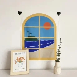 Posters / Tapestry*Boogzel Clothing Cartoon Window Indie Wall Tapestry