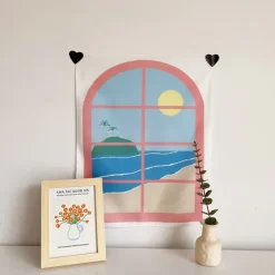Posters / Tapestry*Boogzel Clothing Cartoon Window Indie Wall Tapestry