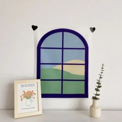 Posters / Tapestry*Boogzel Clothing Cartoon Window Indie Wall Tapestry