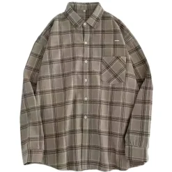 Long Sleeve Tops*Boogzel Clothing Casual Friday Aesthetic Plaid Shirt