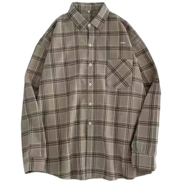Long Sleeve Tops*Boogzel Clothing Casual Friday Aesthetic Plaid Shirt