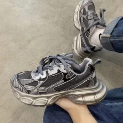 Mad|Aesthetic Sneakers*Boogzel Clothing Casual Friday Aesthetic Silver Sneakers
