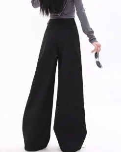 Pants & Trousers*Boogzel Clothing Casual Friday Wide-Leg Pants Black