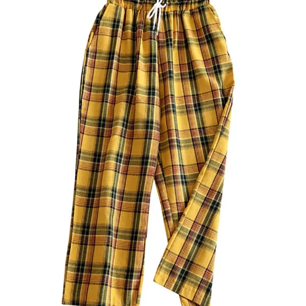 Pants & Trousers*Boogzel Clothing Casual Plaid Pants Yellow