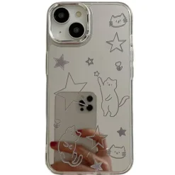 Iphone Cases*Boogzel Clothing Cat & Star iPhone Case Silver