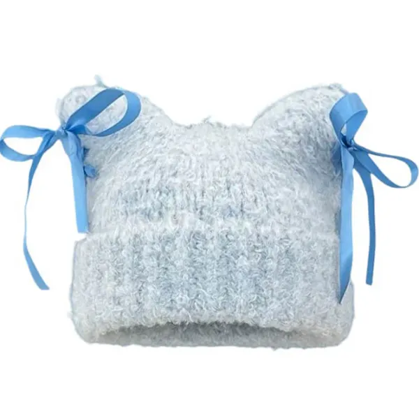 Hats*Boogzel Clothing Cat Ear Beanie with Bows