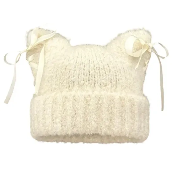Hats*Boogzel Clothing Cat Ear Beanie with Bows