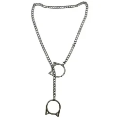 Necklaces & Chokers*Boogzel Clothing Cat Ring Drop Chain Necklace Silver