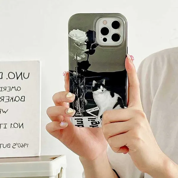 Iphone Cases*Boogzel Clothing Cat Rose iPhone Case