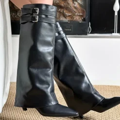 Boots / Platform Boots*Boogzel Clothing Catwalk Double Buckle Knee-High Boots