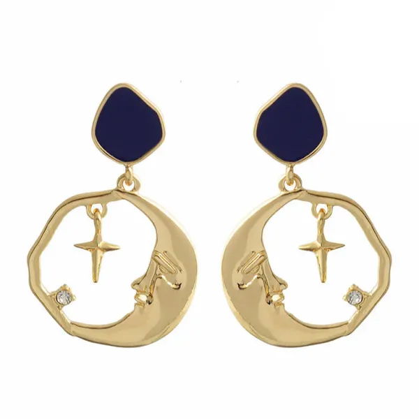 Earrings*Boogzel Clothing Celestial Lover Moon Earrings Gold