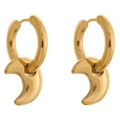 Earrings*Boogzel Clothing Celestial Moon Drop Hoops Earrings