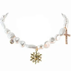 Necklaces & Chokers*Boogzel Clothing Celestial Sun Pearl Choker