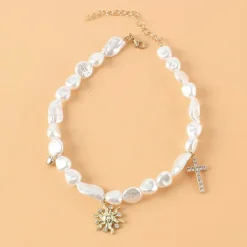 Necklaces & Chokers*Boogzel Clothing Celestial Sun Pearl Choker
