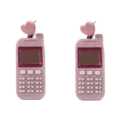Earrings*Boogzel Clothing Cell Phone Earrings Pink