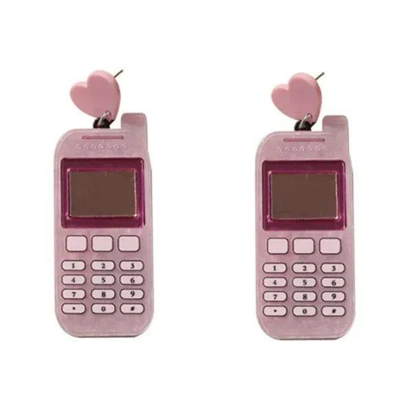 Earrings*Boogzel Clothing Cell Phone Earrings Pink
