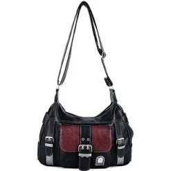 Bags & Purses*Boogzel Clothing Check Yourself Shoulder Bag Black/red