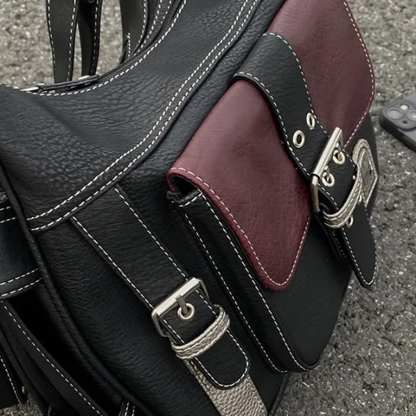 Bags & Purses*Boogzel Clothing Check Yourself Shoulder Bag Black/red